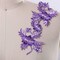 2 Pieces Purple Lilac Flower Patches Embroidered Iron-On Lily Appliques for Clothing & Crafts